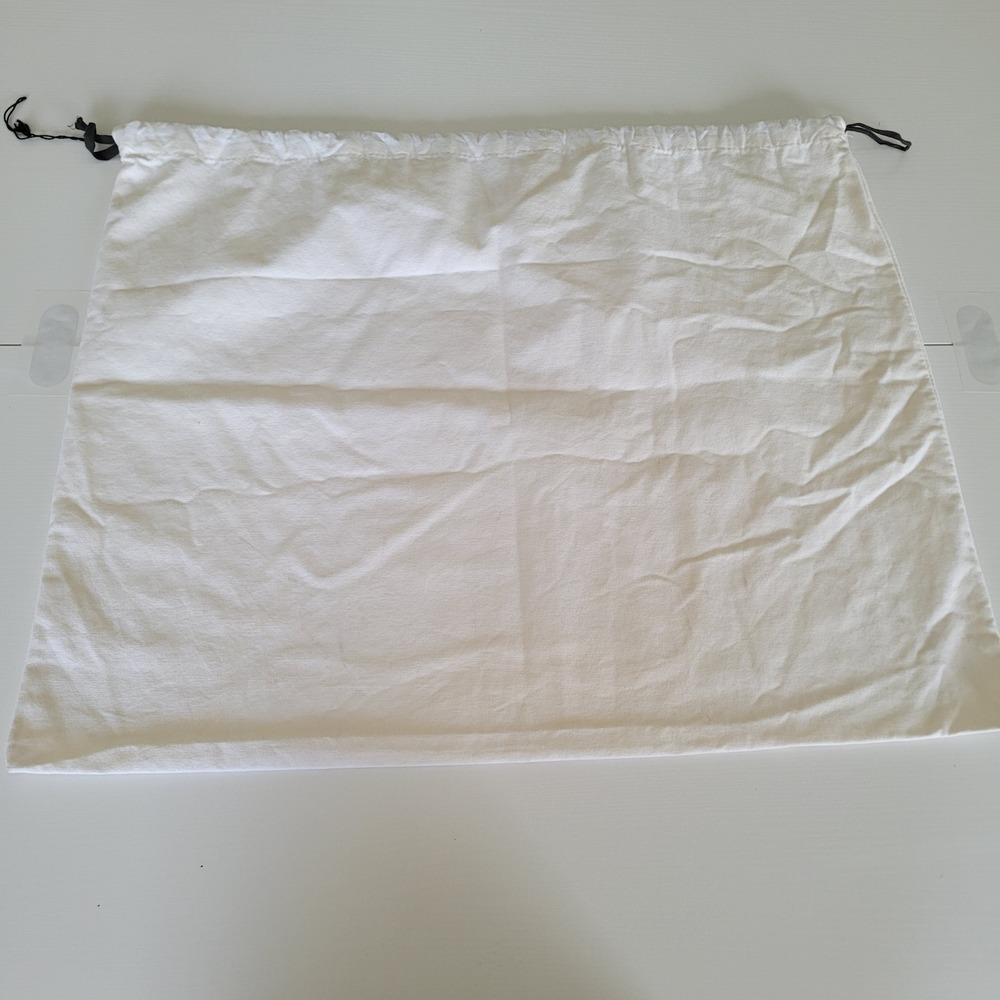 Celine Large XL Canvas Drawstring Dust Bag Off White Logo 26x22 Handbag Cover - Picture 4 of 7